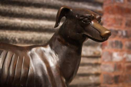Life Size Cast Bronze Greyhound