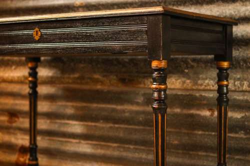 Ebonised And Gilt Ladies Writing Desk