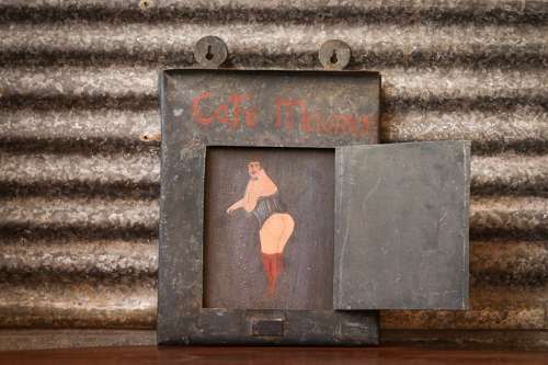 French Naughty Copper Menu Holder