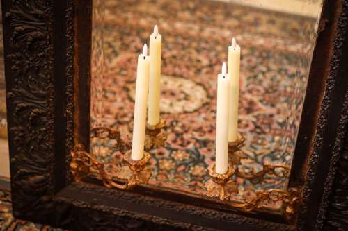 Gothic Girandole 19th century mirror