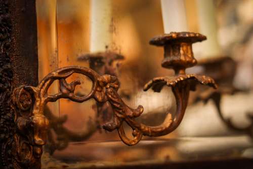 Gothic Girandole 19th century mirror