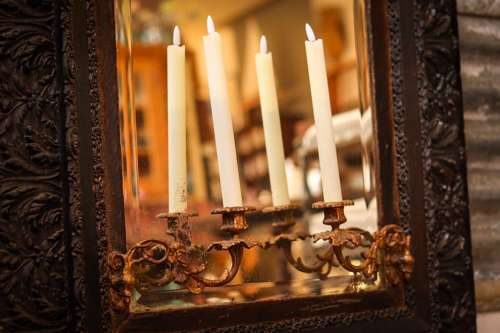 Gothic Girandole 19th century mirror