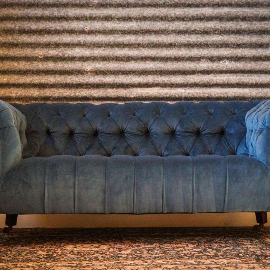 Small Chesterfield sofa Linwood Teal